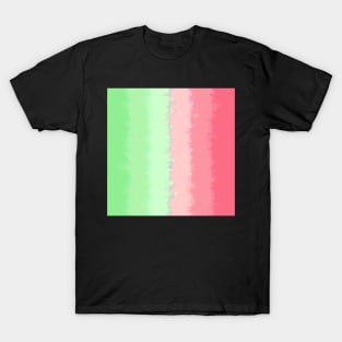 Pencil Strokes Of Greens and Pinks T-Shirt